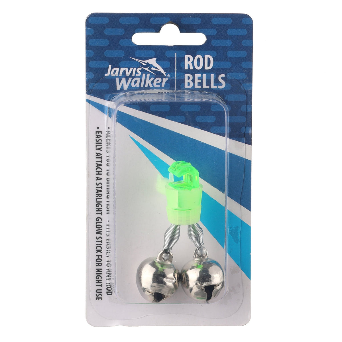 Bulk 4 Pack Jarvis Walker Double Fishing Rod Bells - Luminous Attachment