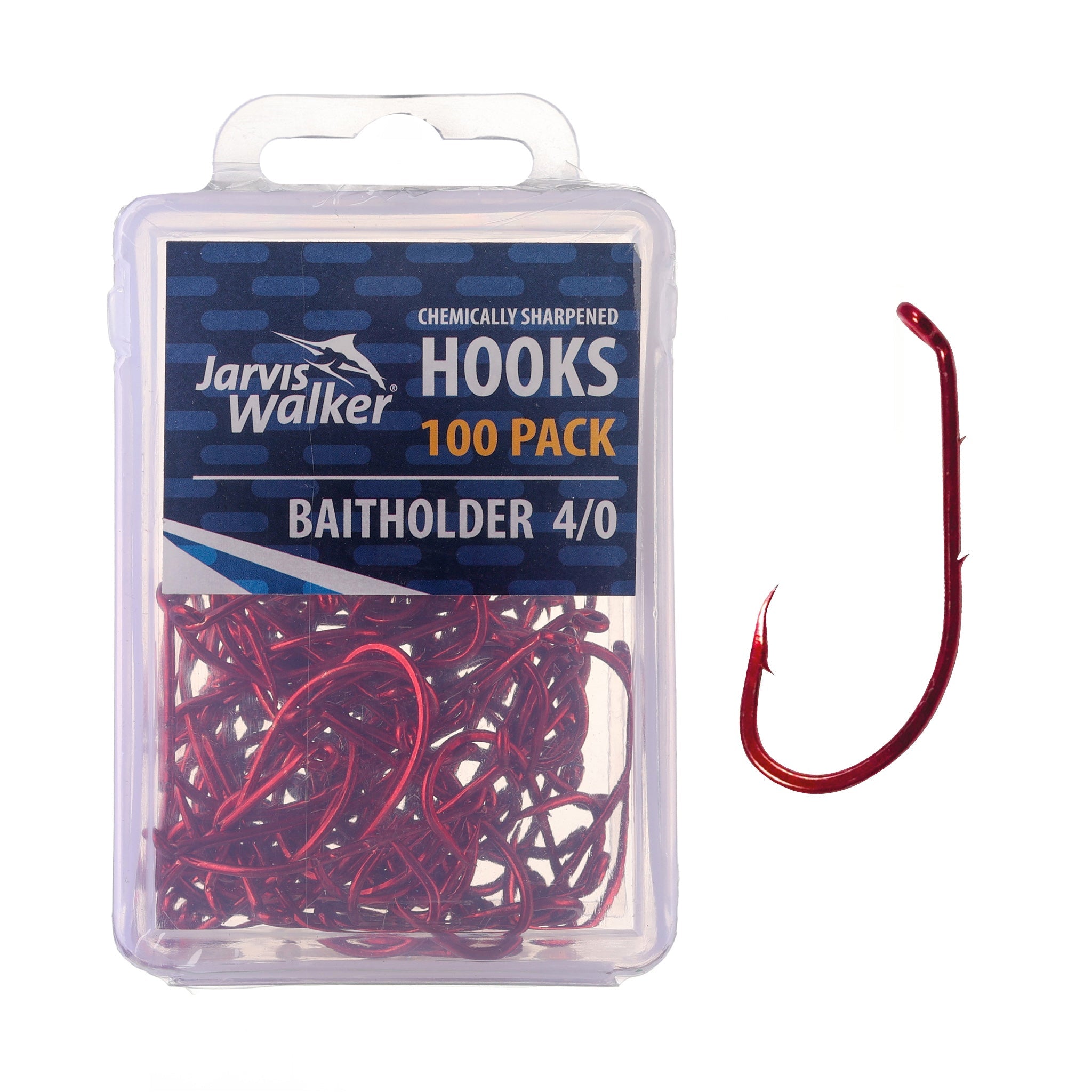 Jarvis Walker Chemically Sharpened Baitholder Hooks - 100 Packs